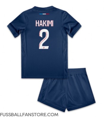 Paris Saint-Germain Achraf Hakimi #2 Replik Heimtrikot Kinder 2024-25 Kurzarm (+ Kurze Hosen)